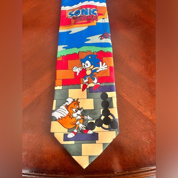 Sonic The Hedgehog - Men’s Tie - Vintage 1994 Official Sega Merchandise - Rare - Picture 1 of 10